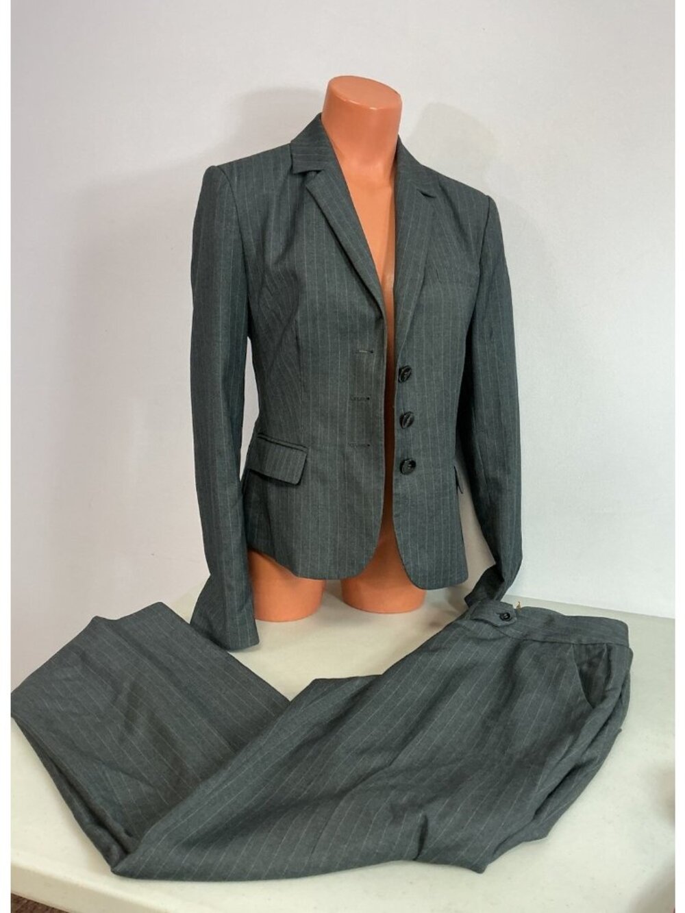 Calvin Klein Pant Suit 2 Piece Blazer Pants Womens 8